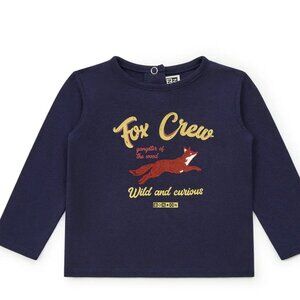 Bonton Navy Fox Baby Tee